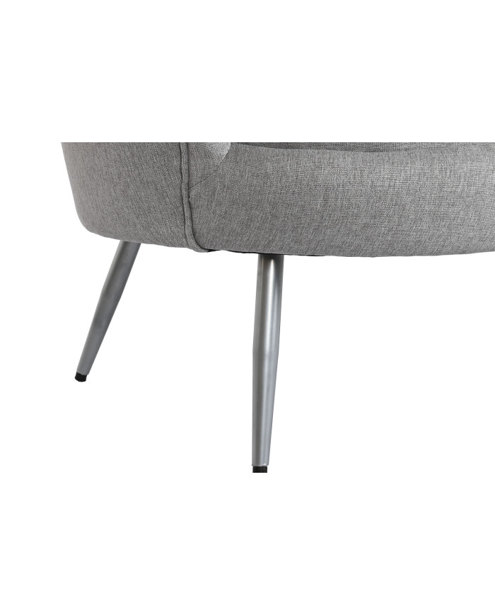 SOFA POLIESTER METAL 130X77X83 GRIS