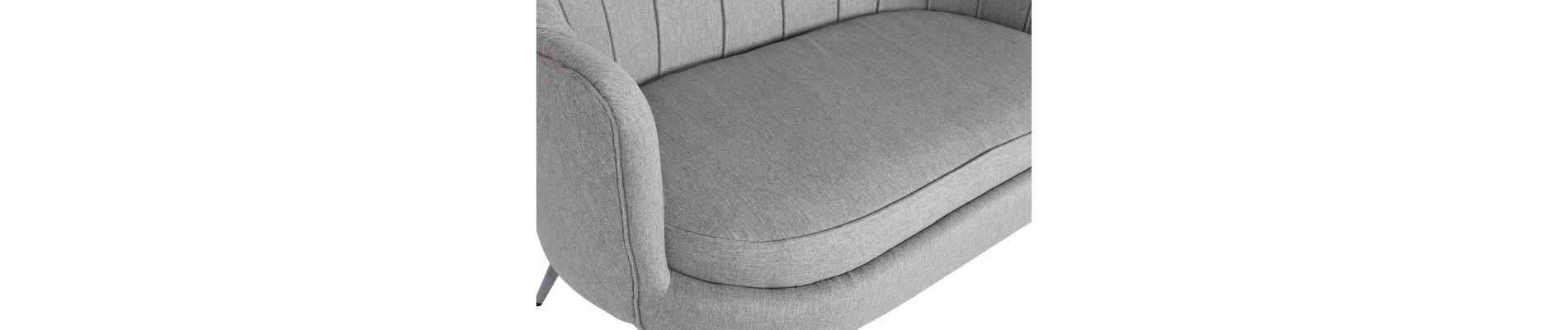 SOFA POLIESTER METAL 130X77X83 GRIS
