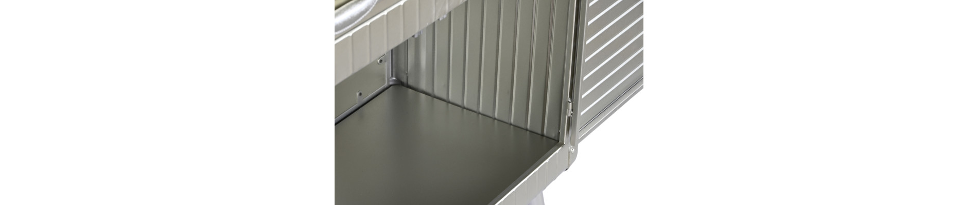 APARADOR METAL MDF 80X39X82 PLATEADO