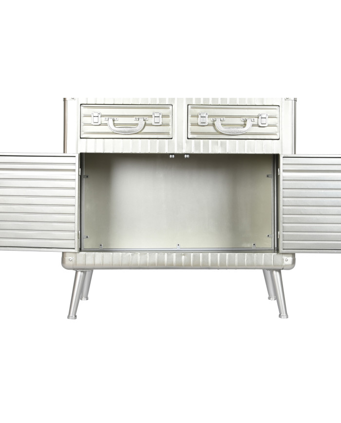 APARADOR METAL MDF 80X39X82 PLATEADO
