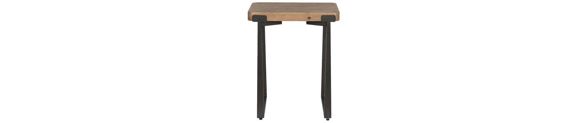 MESITA AUXILIAR SET 2 ABETO HIERRO 50X38X62 MARRON