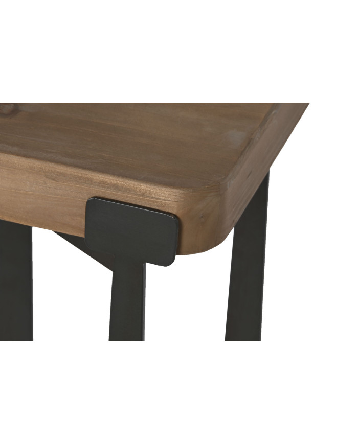 MESITA AUXILIAR SET 2 ABETO HIERRO 50X38X62 MARRON