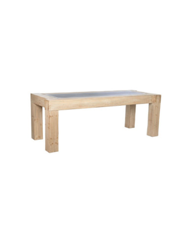 MESA COMEDOR ABETO MDF 220X90X80 NATURAL
