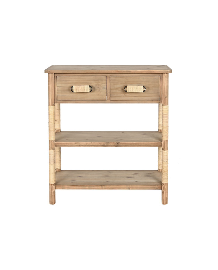 CONSOLA ABETO CUERDA 80X35,5X90 NATURAL