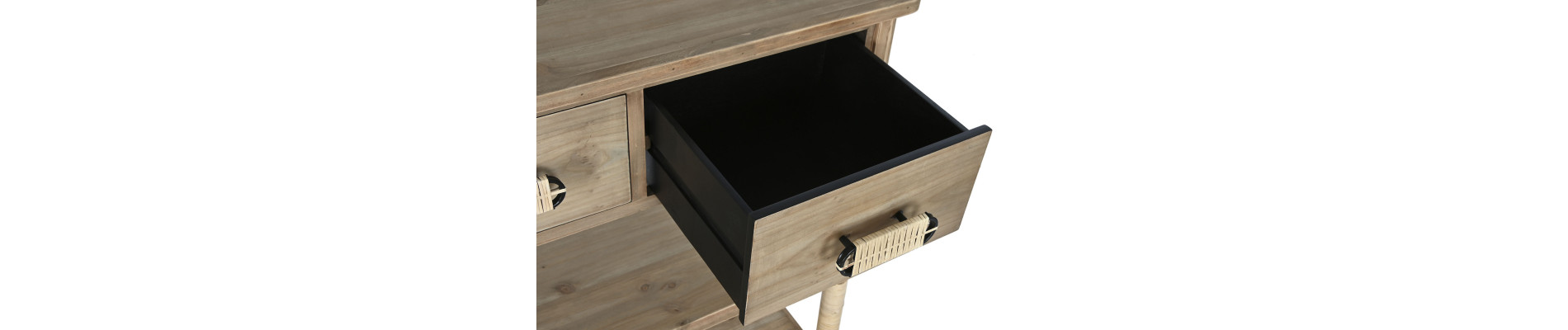 CONSOLA ABETO CUERDA 80X35,5X90 NATURAL