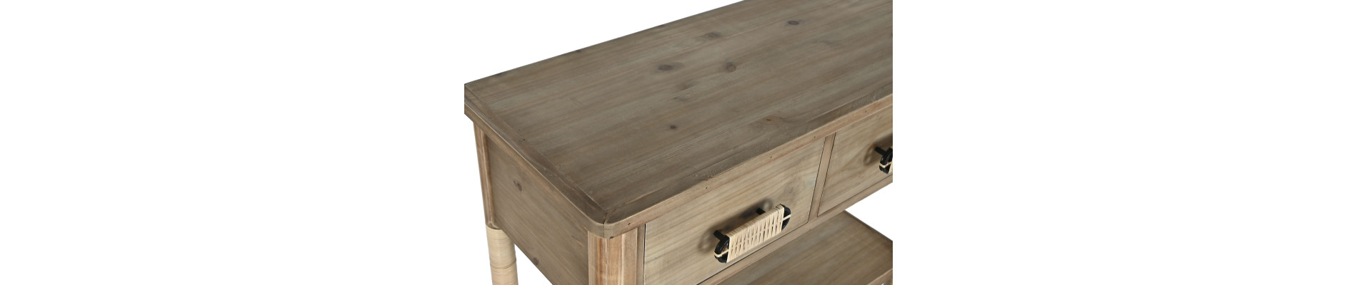 CONSOLA ABETO CUERDA 80X35,5X90 NATURAL