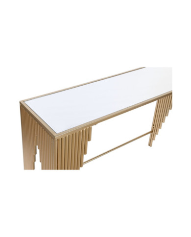 CONSOLA METAL CRISTAL 120X40X80 DORADO