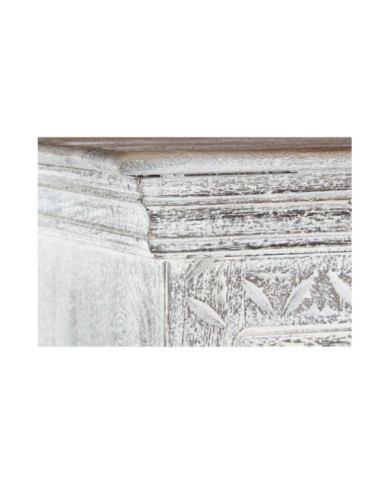 ESTANTERIA MADERA TALLADA 50X40X186 DECAPE BLANCO