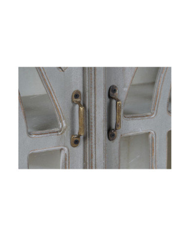 BUFFET MADERA CRISTAL 182X38X97 4 PUERTAS DECAPE