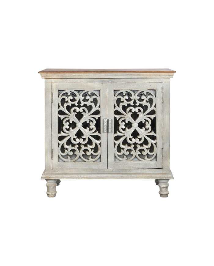 APARADOR MANGO ESPEJO 101X43X98 TALLADO GRIS