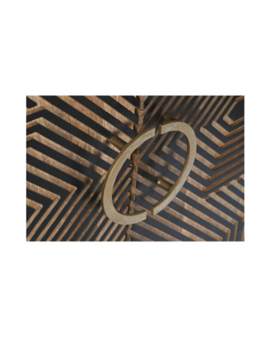 ARMARIO MADERA MANGO 85X38X134 38,52 TALLADO NEGRO