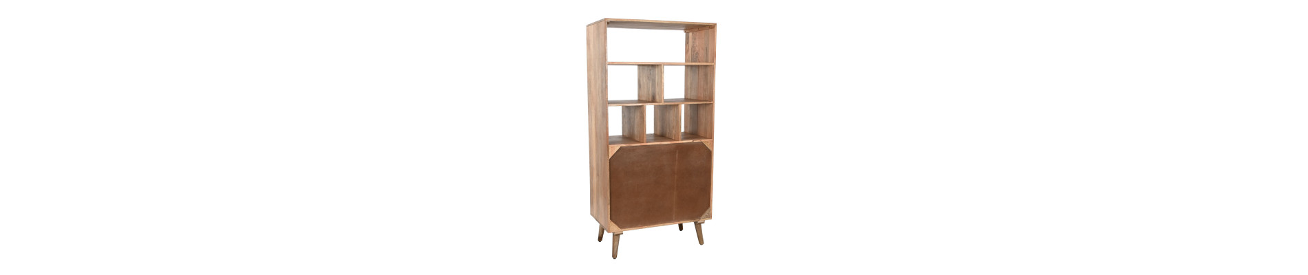 ESTANTERIA MADERA 80X45X160 2 PUERTAS TALLADO