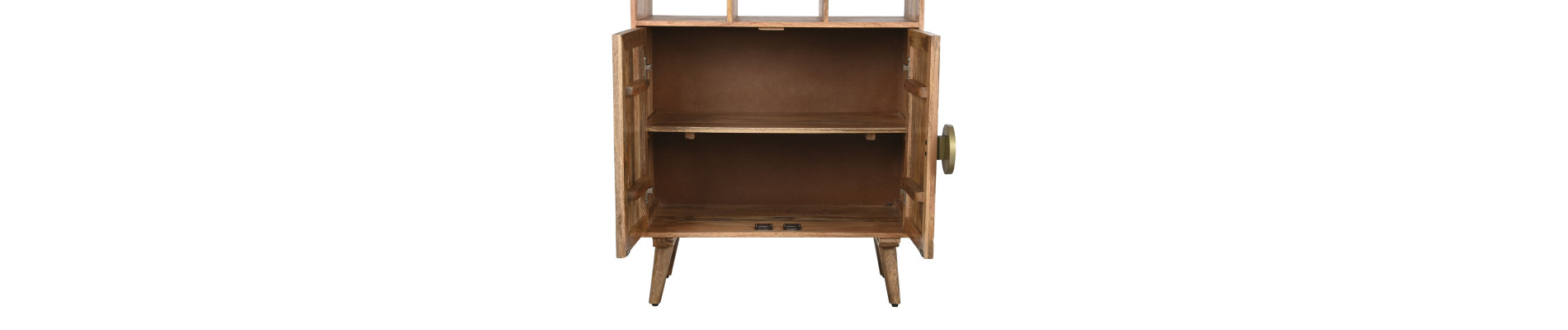 ESTANTERIA MADERA 80X45X160 2 PUERTAS TALLADO