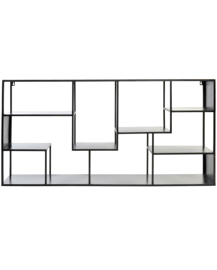 ESTANTERIA PARED METAL 120X20X60 ENVEJECIDO NEGRO