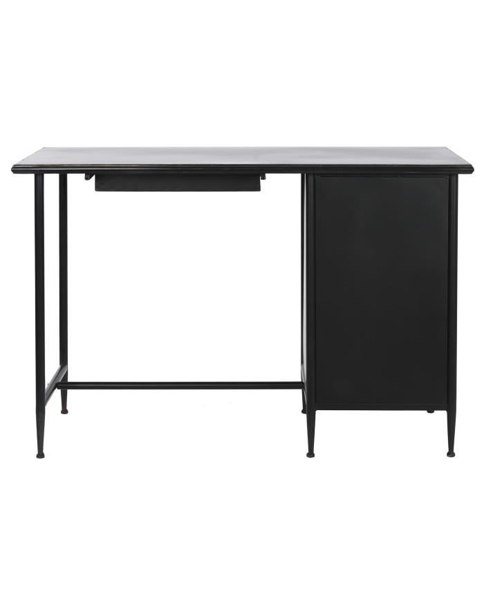 ESCRITORIO METAL CRISTAL 120X50X80 NEGRO