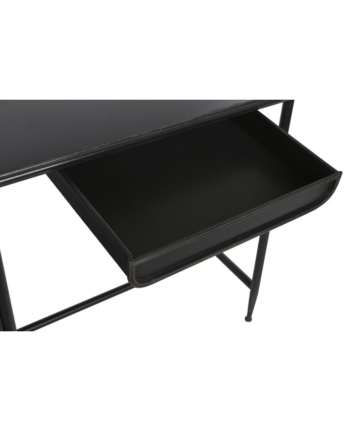ESCRITORIO METAL CRISTAL 120X50X80 NEGRO