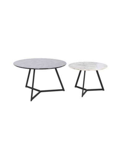 MESA CENTRO SET 2 MDF 80X80X47,5 SIMIL MARMOL