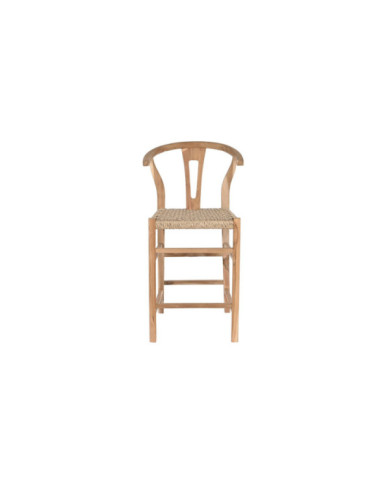 TABURETE TECA FIBRA 52X55X98 NATURAL