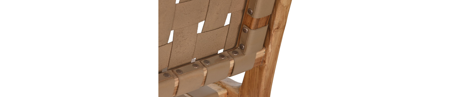 BANCO TECA PIEL 140X59X89 BEIGE