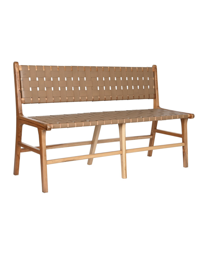 BANCO TECA PIEL 140X59X89 BEIGE