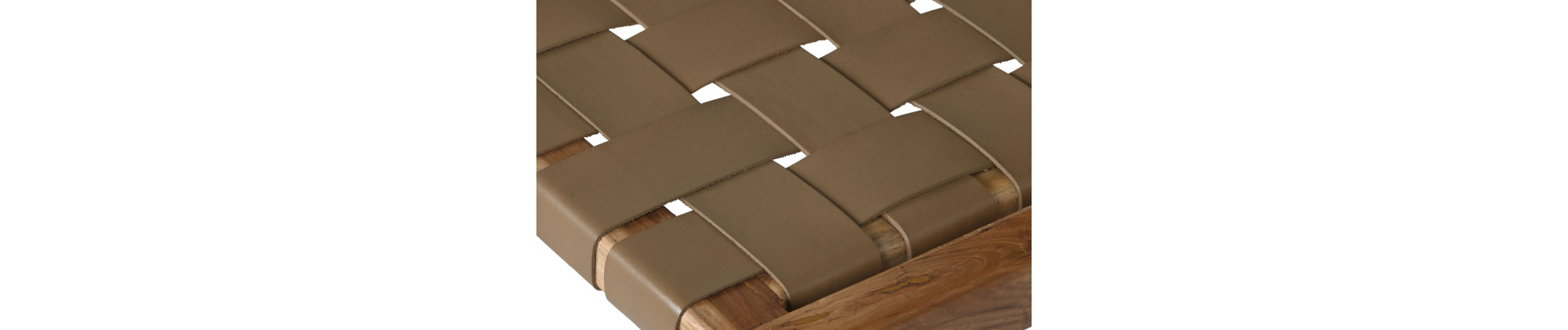 BANCO TECA PIEL 140X59X89 BEIGE