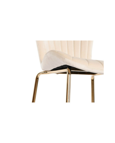 TABURETE POLIESTER METAL 55X53X102 CREMA