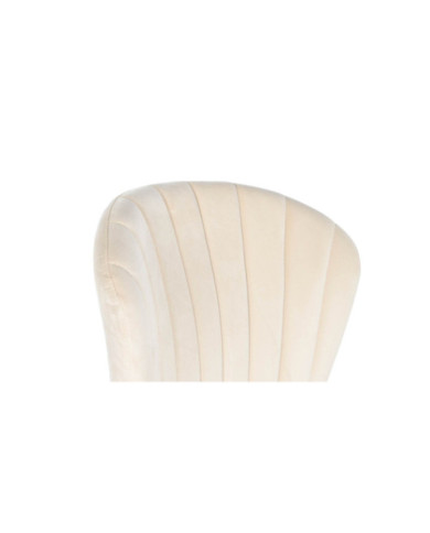 TABURETE POLIESTER METAL 55X53X102 CREMA