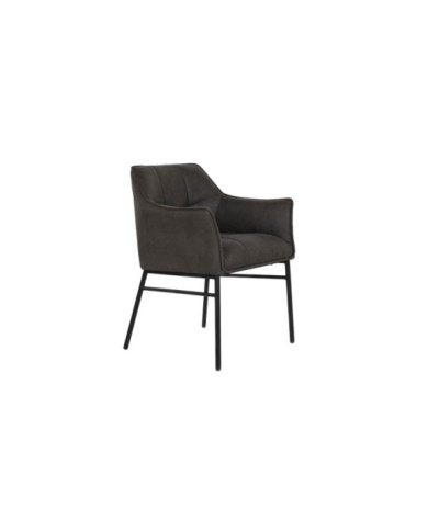 SILLA MICROFIBRA METAL 60X60X84 SIMIL PIEL