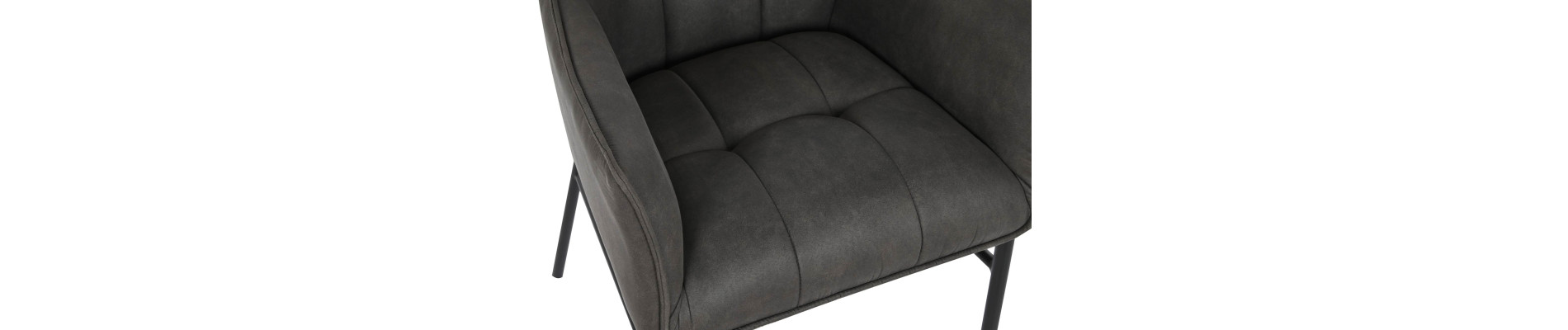 SILLA MICROFIBRA METAL 60X60X84 SIMIL PIEL