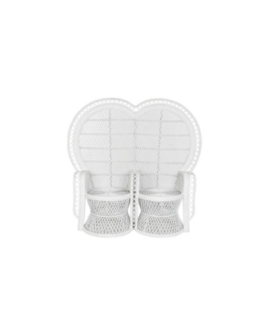 SILLON RATAN 157X68X145,5 2 PLAZAS BLANCO