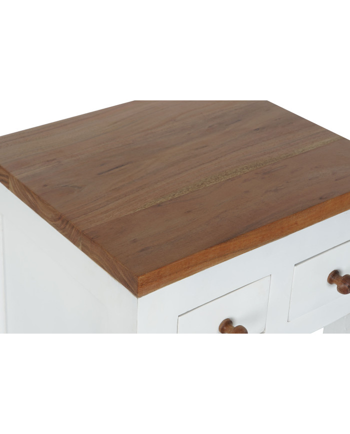 MESITA DE NOCHE MANGO ACACIA 45X40X60 BLANCO