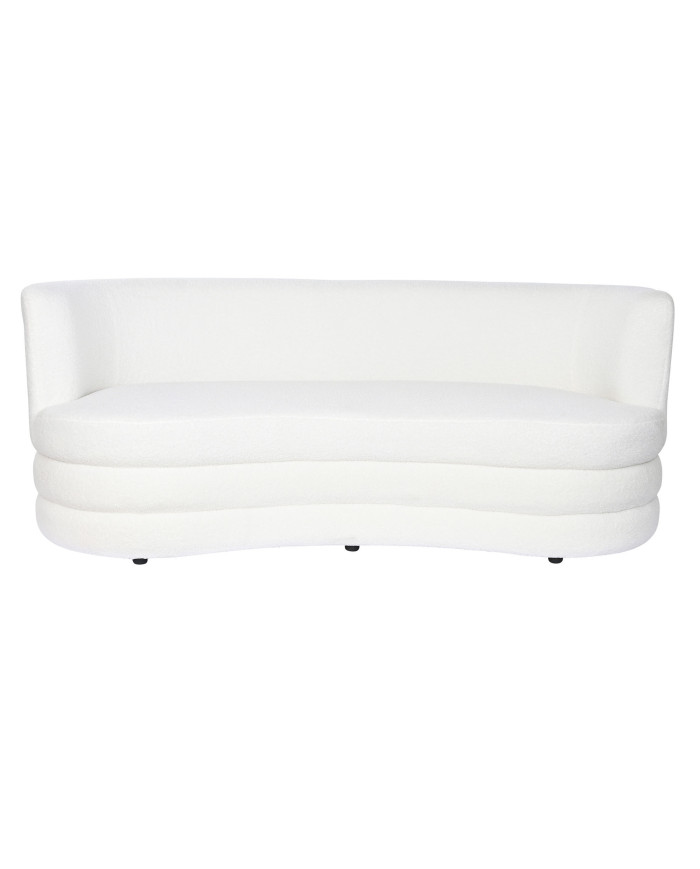 SOFA POLIESTER 193X92X79 BORREGUITO BLANCO