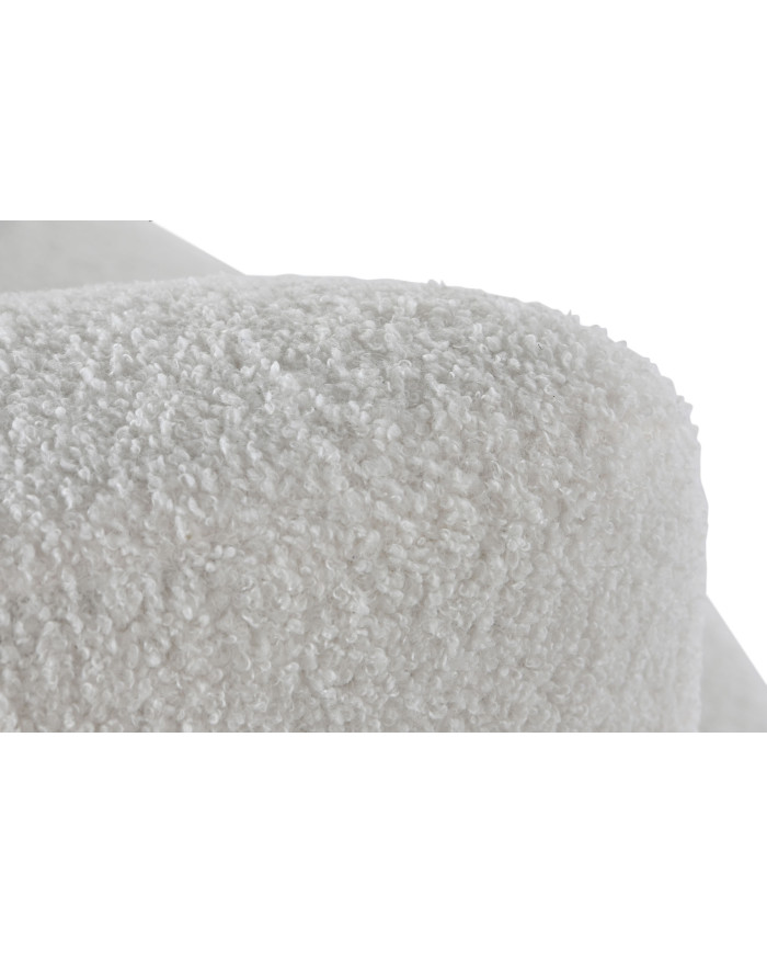SOFA POLIESTER 193X92X79 BORREGUITO BLANCO