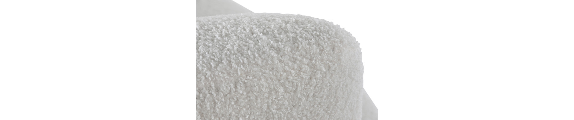 SOFA POLIESTER 193X92X79 BORREGUITO BLANCO