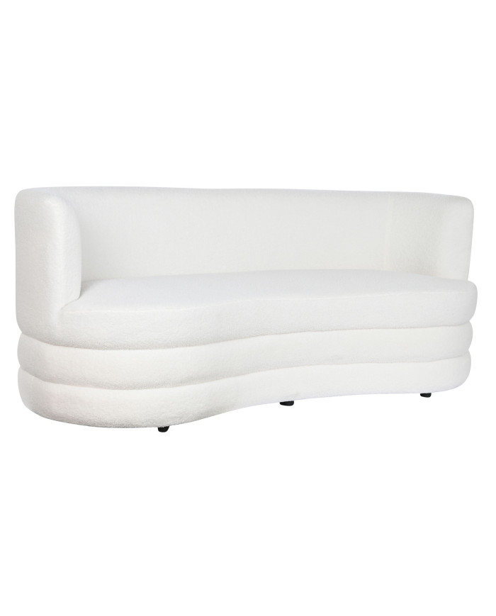 SOFA POLIESTER 193X92X79 BORREGUITO BLANCO