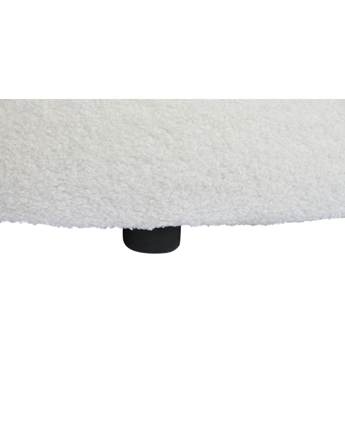 SOFA POLIESTER 193X92X79 BORREGUITO BLANCO