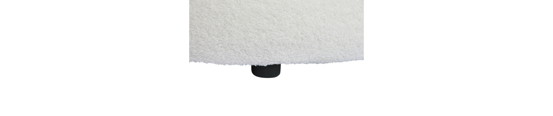 SOFA POLIESTER 193X92X79 BORREGUITO BLANCO