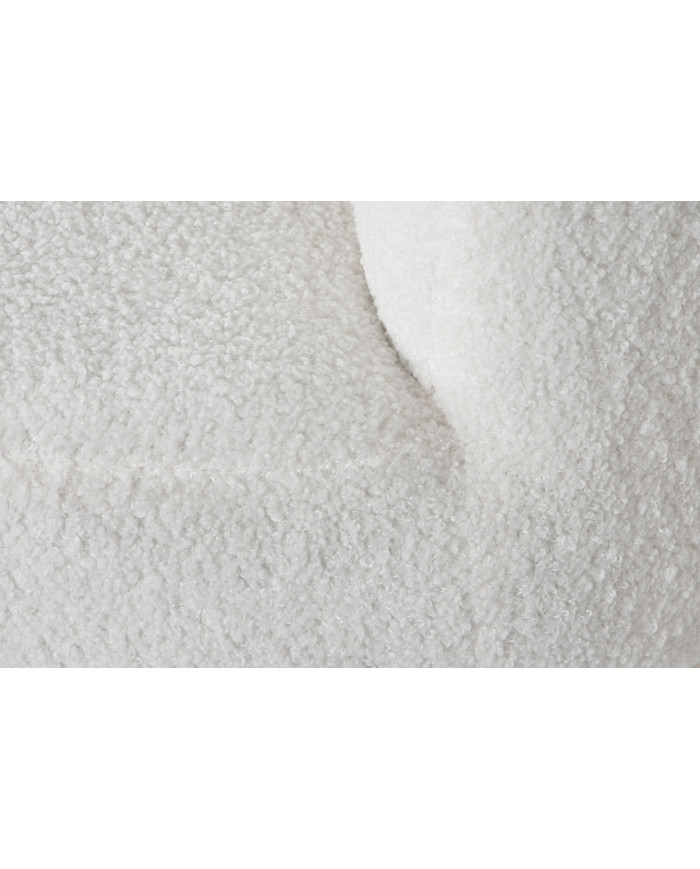SOFA POLIESTER 193X92X79 BORREGUITO BLANCO