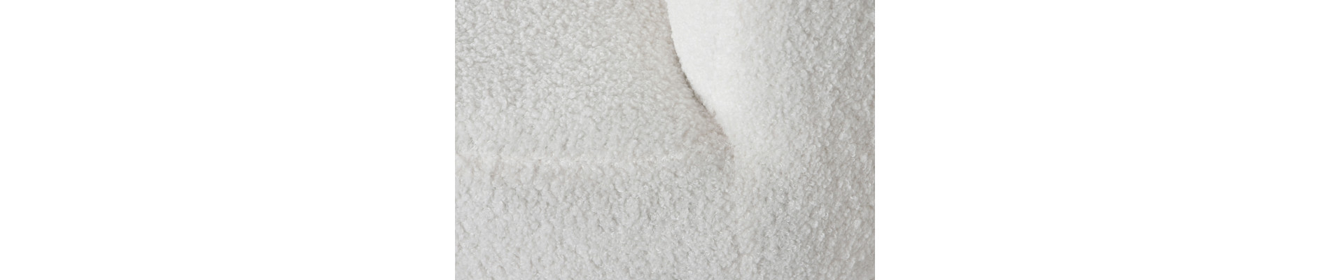 SOFA POLIESTER 193X92X79 BORREGUITO BLANCO