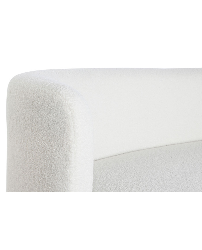 SOFA POLIESTER 193X92X79 BORREGUITO BLANCO