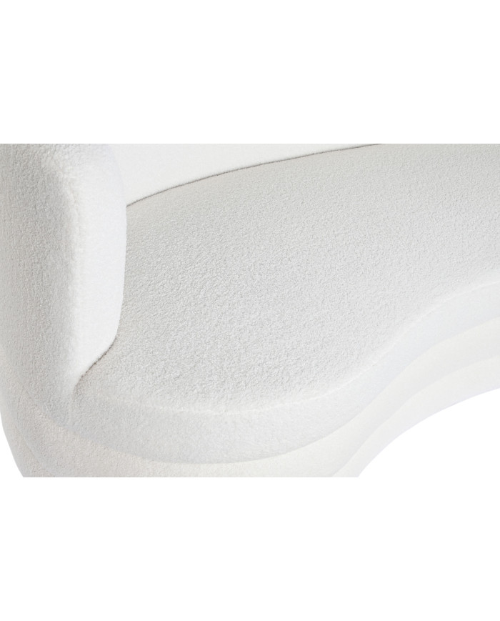 SOFA POLIESTER 193X92X79 BORREGUITO BLANCO