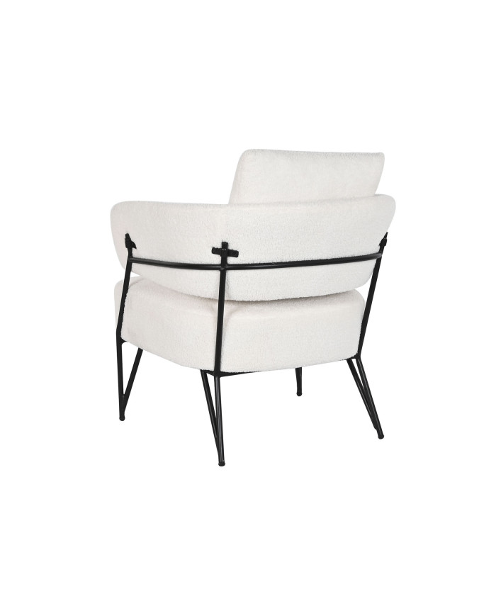 BUTACA POLIESTER METAL 70X67X86 BORREGUITO BLANCO
