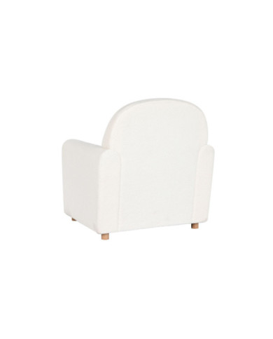 BUTACA POLIESTER MADERA 79X72X86 BORREGUITO BLANCO