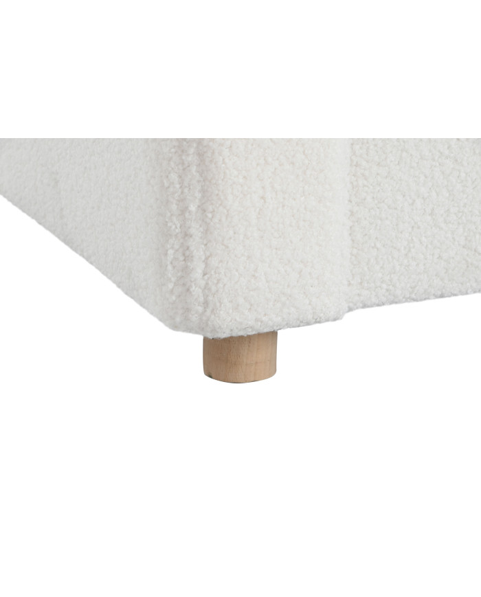 BUTACA POLIESTER MADERA 79X72X86 BORREGUITO BLANCO