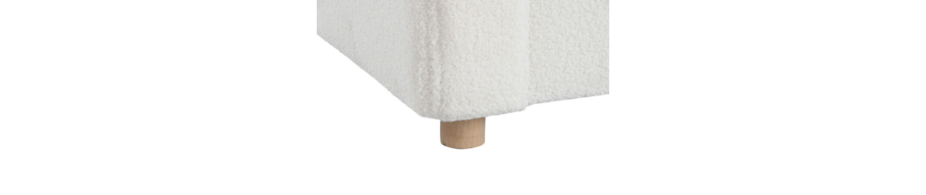BUTACA POLIESTER MADERA 79X72X86 BORREGUITO BLANCO