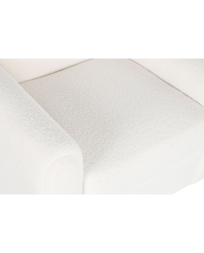 BUTACA POLIESTER MADERA 79X72X86 BORREGUITO BLANCO