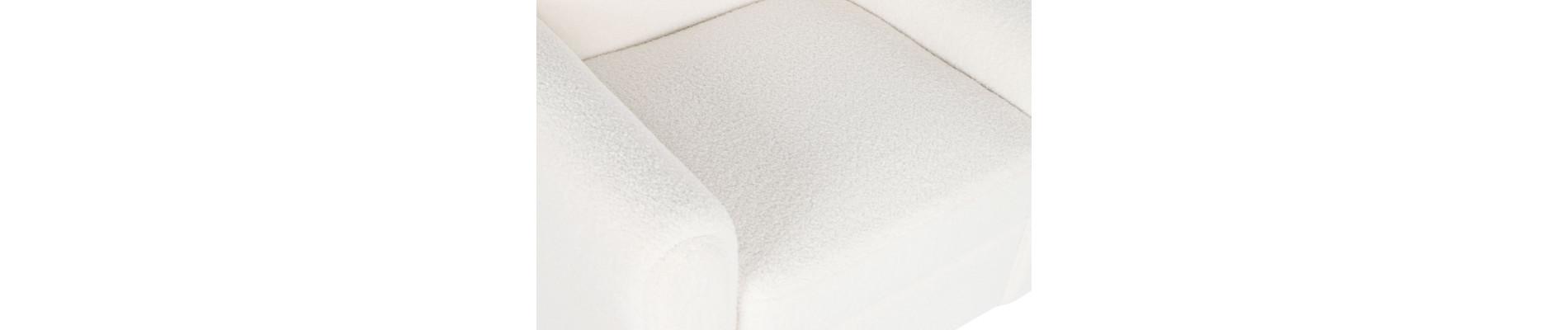 BUTACA POLIESTER MADERA 79X72X86 BORREGUITO BLANCO