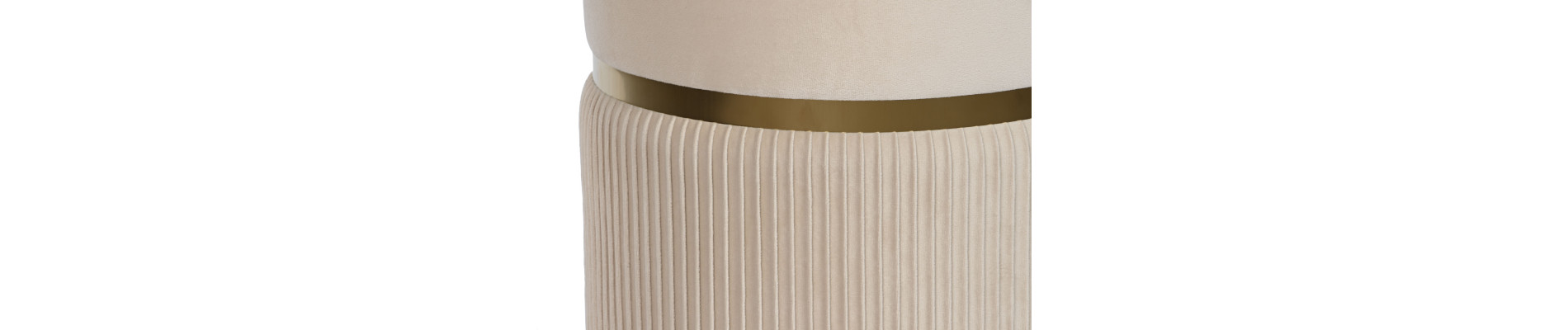 REPOSAPIES POLIESTER 35X35X43 TERCIOPELO CREMA