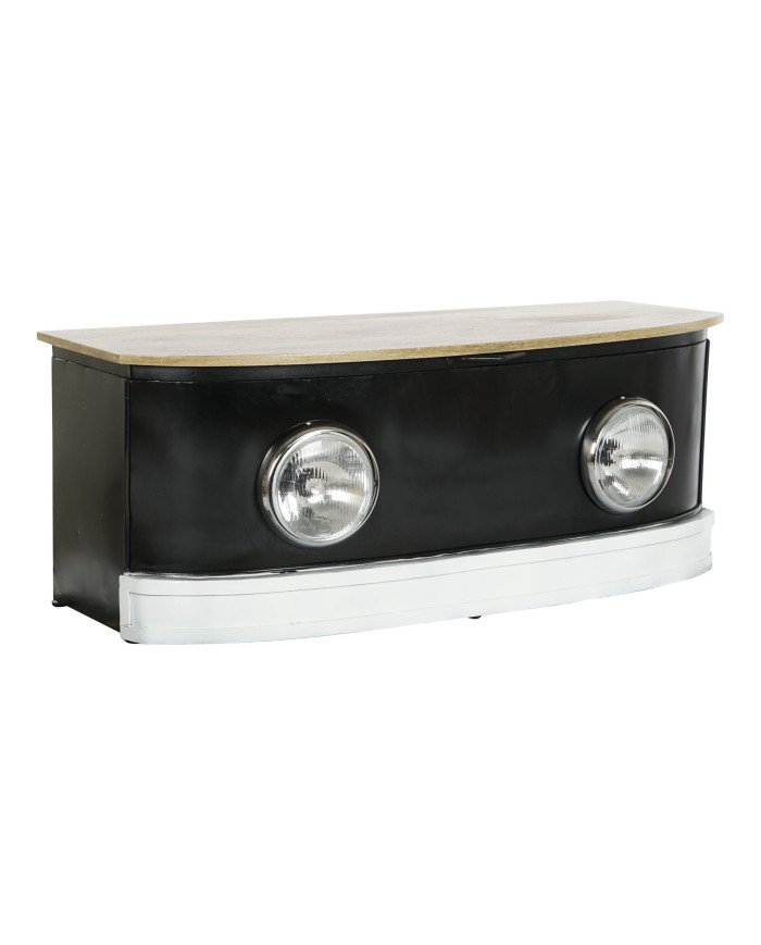 MESA CENTRO MANGO HIERRO 120X45X45 FOCOS NEGRO
