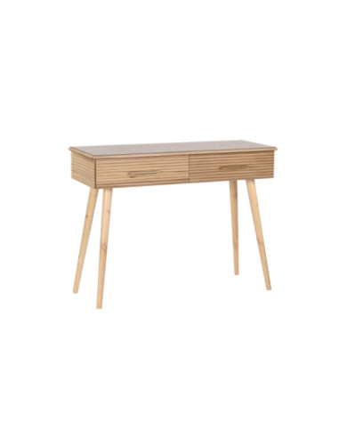 CONSOLA PAULOWNIA MDF 100X40X76 MARRON CLARO